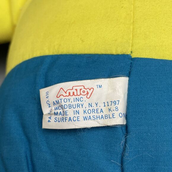 VNTG 1985 American Greetings Amtoy Carpenter Wood work Plush Bear 16” NO TOOLS!! - Picture 4 of 8